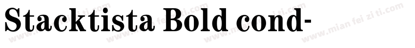Stacktista Bold cond字体转换